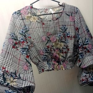 Cute floral crop top
